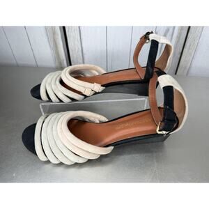 Rebecca Minkoff Lucie Suede Small Wedge Sandals Size 7.5